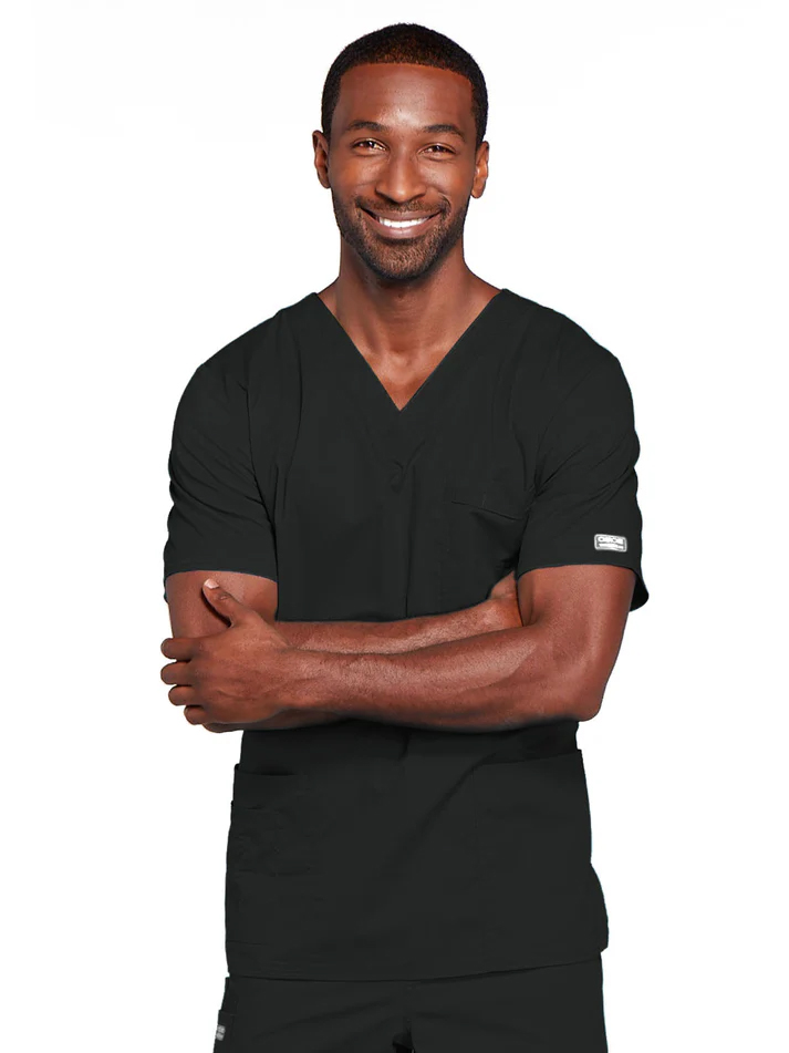 Cherokee Workwear Core Stretch Unisex 2-Pocket V-Neck Top 4725